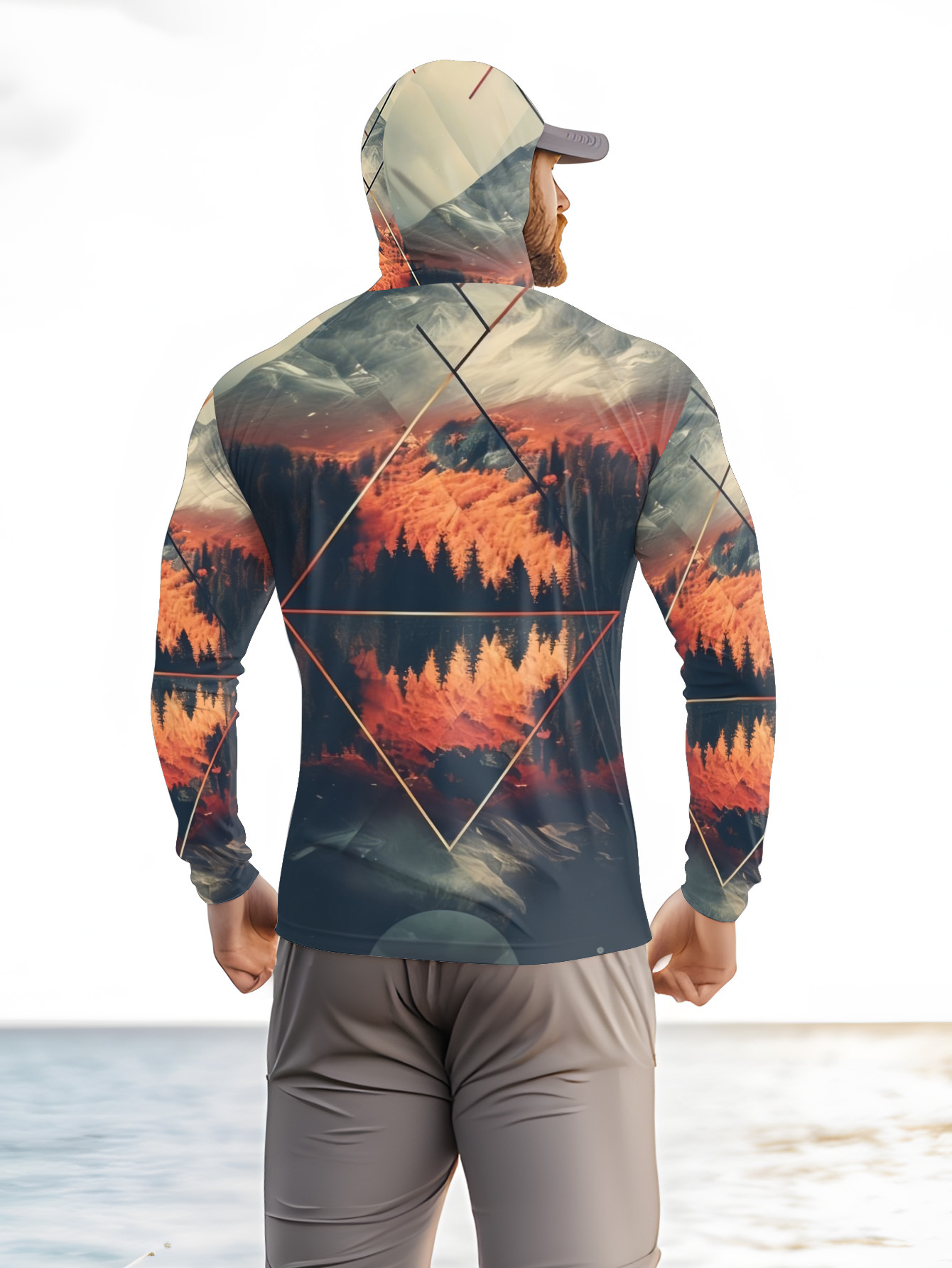 Outdoor Men's Fishing Hoodie B - Fishing Mask Sun Protection recension och pris