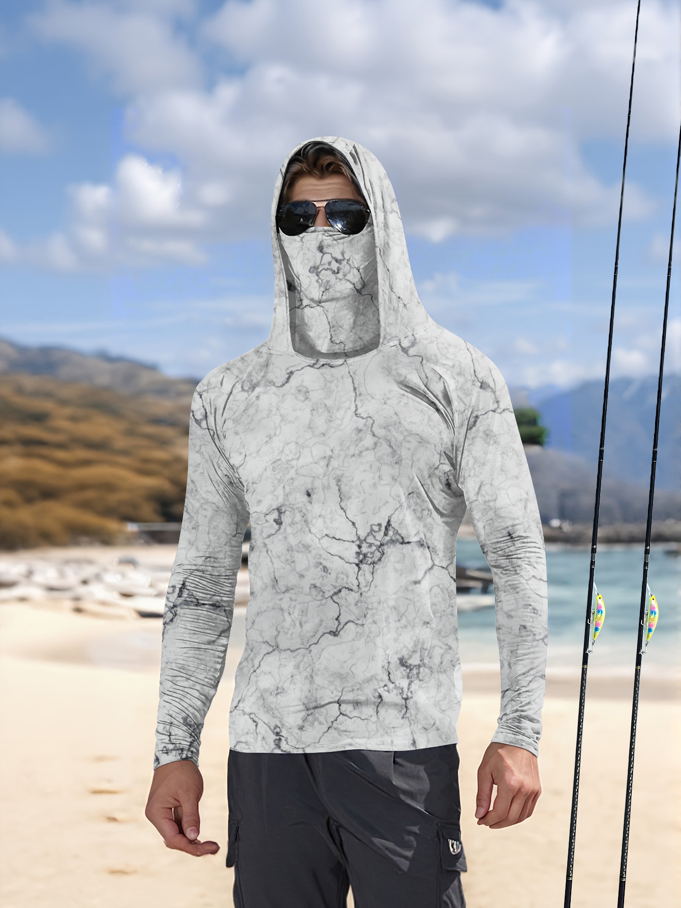 Men Hood Fishing Shirt long sl - Fishing Shirt Uv Protection recension och pris